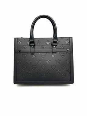ALDO Black Embossed Leather Tote Bag
